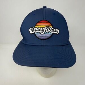 TaylorMade Torrey Pines Golf Hat Mens One Size Fits All Navy Blue Rainbow Logo